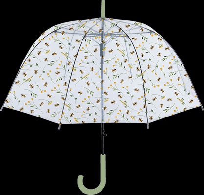 Paraguas Transparente con Estampado de Abejas